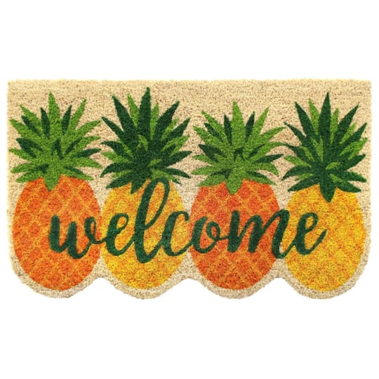 RugSmith Pineapple Welcome Coir Doormat